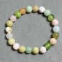 Assorted Bracelet Smooth Beads 8mm +-, length 18cm +- stretch
