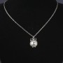 Owl Pendant on a Chain with White Crystal, length 52cm, diameter 2.5 cm