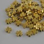 Bead Findings: Cross Insert Metal Color Gold, 6x6 mm diameter +/-, hole diameter ~1.8 mm, packaging 20 g (~66 pcs)