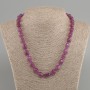 Tourmaline Bead Necklace, faceted, diameter 12x7-8 mm, length 45 cm, with clasp