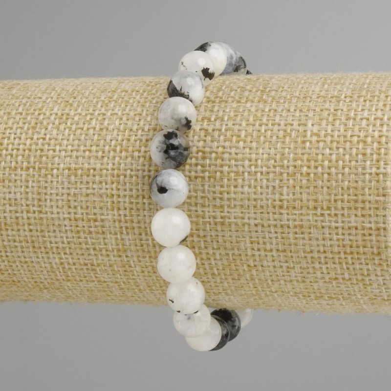 Adularia Bracelet smooth bead, diameter 8mm+-, length 18cm +- stretch