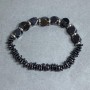 Hematite Chip Bead Bracelet 8x2mm+- facets 8mm+-, length 18cm +-, stretch