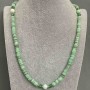 Long Necklace with Scalloped Shell Scarfarca Rondelle 6×2mm+- Czech Crystal Faceted Bead 8mm, length 90cm +