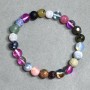 Opal Glass Agate Jade Bead Bracelet 8mm+-, length 18cm ± Stretch