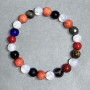 Agate, Opalite, Coral Bead Bracelet 8mm ±, 18 cm length ± stretchy