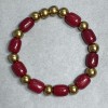Turquoise? Wait: Actually gemstone is Turmaline barrel 11x9 mm + Hematite bead 8 mm +-, length 18 cm +- stretch
