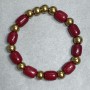 Turquoise? Wait: Actually gemstone is Turmaline barrel 11x9 mm + Hematite bead 8 mm +-, length 18 cm +- stretch
