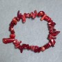 Bracelet Coral Chip 7-16×3-6mm+-, length 18cm +- stretch