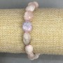 Morganite Bead Tumbled Bracelet, 12-18×9-10mm, +/- diameter, length 18cm +/- stretch