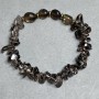 Rauchopal bracelet, faceted, 7-10x8mm+/- crystals, 9-13x3-5mm+/- chips, length 18cm +/- stretch