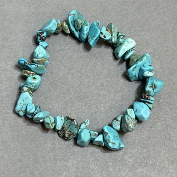 Turquoise Chip Bracelet 7-14×3-8mm,+-, length 18cm +-, stretch