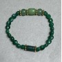 Bracelet Chrysoprase Bead Faceted Coin 6mm+-Jade Bead 8mm+-, length 18cm+- stretch