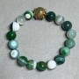 Agate Bead Bracelet 10mm+- Jasper Bead 12mm+-, 18cm+- stretch