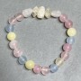 Morganite Bead Bracelet 8mm+- Citrine Faceted 9-12×5-7mm+-, length 18cm+- stretch
