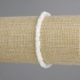 Mother-of-Pearl Cube Stretch Bracelet, 4x4 mm, 18 cm length