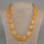 Citrine Necklace Oval, diameter 25x18mm±, length 50cm± with clasp