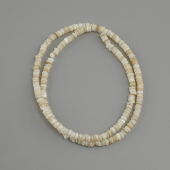 Abalone Shell Beads Scarfoa Rondelle, diameter 4×1.5-2 mm, length 38 cm on thread
