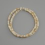 Scallop Scarab Sea Shell Rondelle Beads, 4x1.5–2 mm, 38 cm long on thread