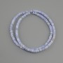 Scafarka Shell Rondelle Beads, 4x1.5-2mm diameter, 38cm length on fishing line
