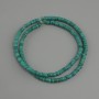 Abalone Shell Scarface Rondelle Beads, Ø 4×1.5–2 mm ±, length 38 cm ± on Fishing Thread