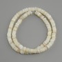 Sea shell beads Scarface rondelle? diameter 6x1.5–2 mm, length 39 cm ± on thread