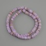 Scafarca shell Murano Rondelle Beads, 6x1.5–2 mm, 39 cm strand on beading wire