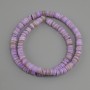 Scafarka Mother-of-Pearl Rondelle Beads, 6x1.5–2 mm, 39 cm long on thread