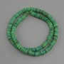 Abalone Shell Beads Scarpa Rondelle, 6x1.5–2 mm approximately, 39 cm length on bead thread