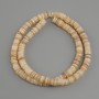 Mother-of-Pearl Scarabaca Rondelle Beads, 6x1.5-2mm+, 39cm +/- length on cord