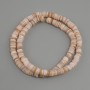 Abalone Shell Beads Scarva Rondelle, 6x1.5–2 mm, 39 cm long on thread