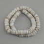 Shell Beads Scarabka Abalone Rondelle, diameter 10x1.5-2mm, length 39cm +/- on thread