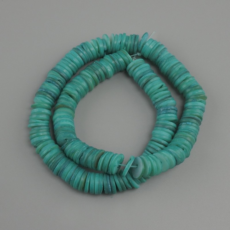 Scarfarka shell beads Rondelle, diameter 10x1.5-2 mm, length 35 cm on a thread