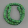 Scaleful Abalone Shell Beads, Scarface Rondelle, diameter 10x1.5–2mm, length 39cm±, on a fishing thread