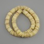 Scafarca Shell Rondelle Beads, 10x1.5–2mm diameter, 39cm length, thread