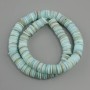 Shell Scar Scarfin Scarfa Rondelle Beads, diameter 10x1.5-2mm±, length 39cm± on fishing line