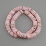 Scafari shells roundel-shaped mother-of-pearl beads 10x1, 5-2mm, 39 cm length on bead cord