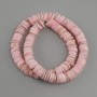 Mother-of-Pearl Skarfarka Beads Rondelle, diameter 10x1.5-2mm, 39 cm long on monofilament