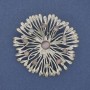 Brooch Pendant Flower Cat's Eye 60mm+ Silver Metal