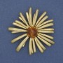 Flower Brooch 65mm+ Golden Metal