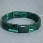 Clearance! Malachite Bracelet Smooth Link, 16x12mm diameter +-, length 18cm +- stretch (slight chips)