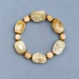 Bracelet Citrine faceted 20x15cm+-cube 7, 5mm+- length 18cm+- stretch