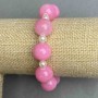Bracelet Acrylic smooth bead 14cm+- 6mm+-, length 18cm+- stretch