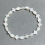 Bracelet Pearl grain 9×6mm+-clover 8mm+-, length 18cm+- stretch