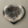 Agate heart souvenir with geode 69×60 mm ± weight 80 g