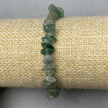 Jade chip bracelet 7-13×3-5mm (+/-), length 18 cm (+/-) stretch