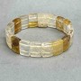 Citrine link bracelet, 15×11 mm +/- diameter, length 18 cm +/- stretch