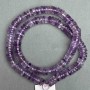 Amethyst natural gemstone beads faceted rondelle, diameter 8x2, 5-3mm +/- , length 40cm +/- on a thread