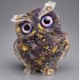 Decorative figurine Owl, reprocessed amethyst chips in resin, diameter 60×50×40mm+