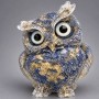 Souvenir figurine Owl, reclaimed Lazurite chips in resin, diameter 60x50x40 mm+
