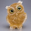 Souvenir figurine Owl, reworked citrine chip in resin, diameter 60x50x40mm+